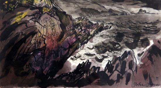 § John Piper (1903-1992) Coastal landscape 5 x 9in.